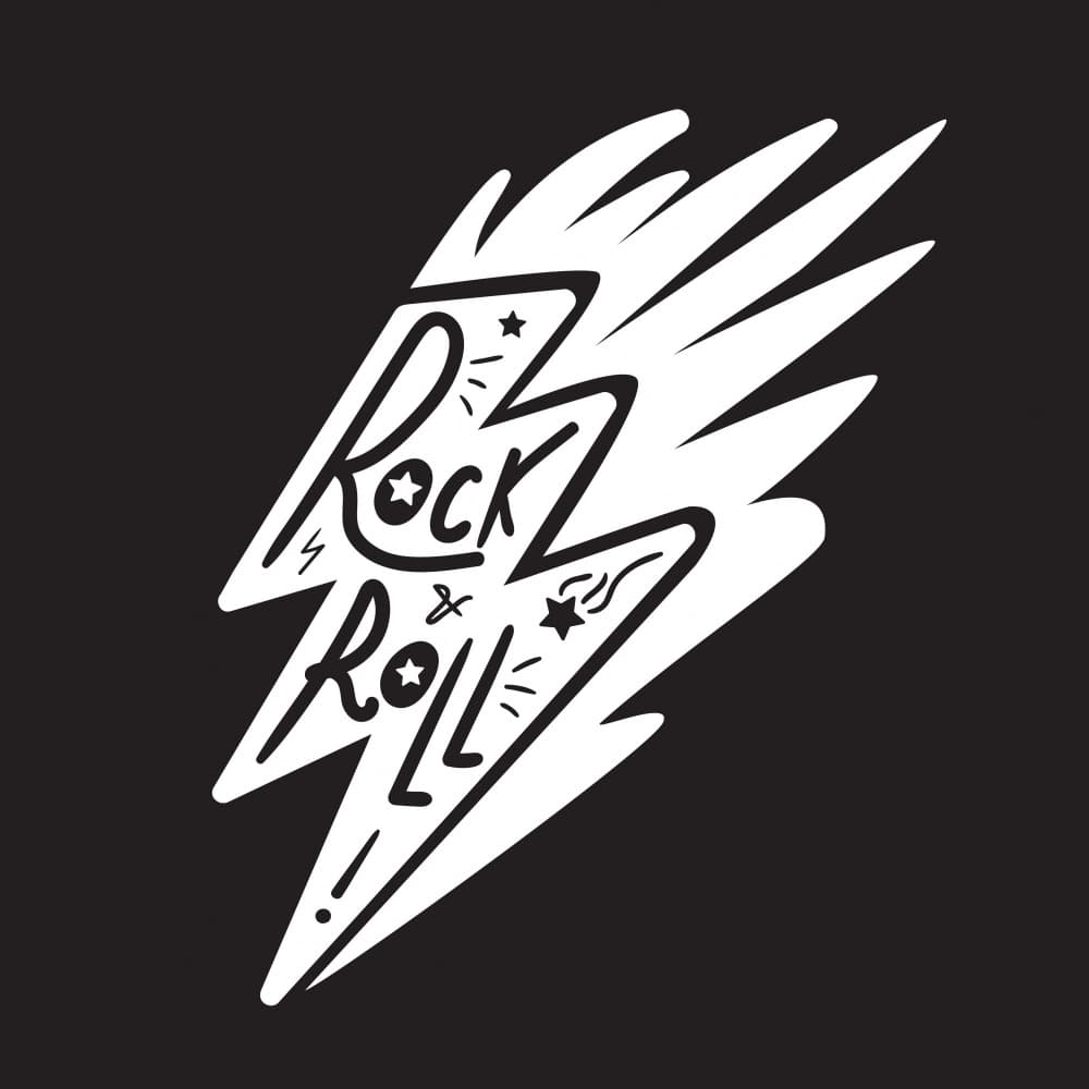 Rock Lightning Bolt by Marika Barsrsind — canvas wall art