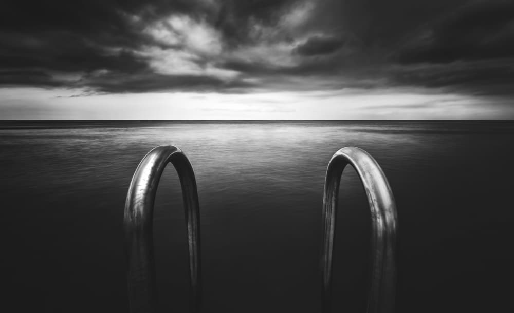 Moody Sea Ladder by Samir Pajic — canvas wall art