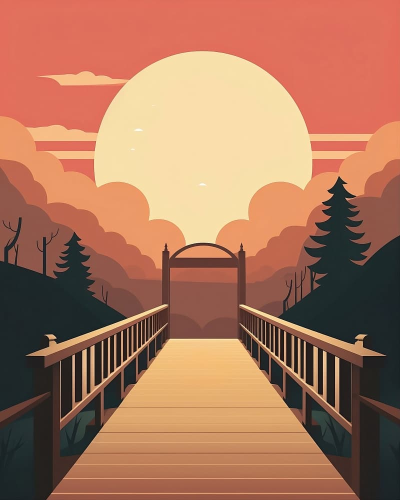 Golden Path To Archway by Emiliano Deificus — canvas wall art