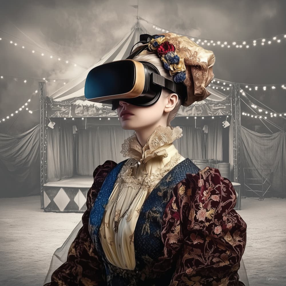 Vintage VR Circus by Sue Skellern — canvas wall art