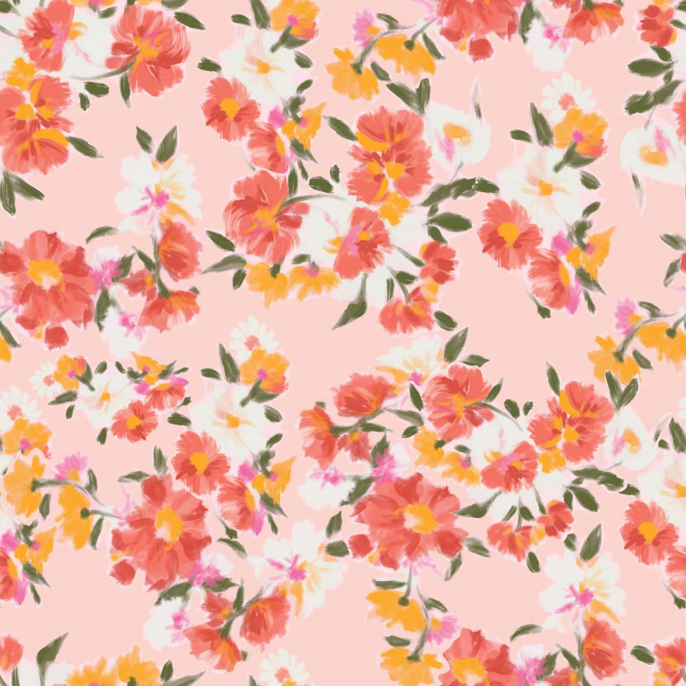 Painterly Pink Blooms by Nikita Jariwala — canvas wall art