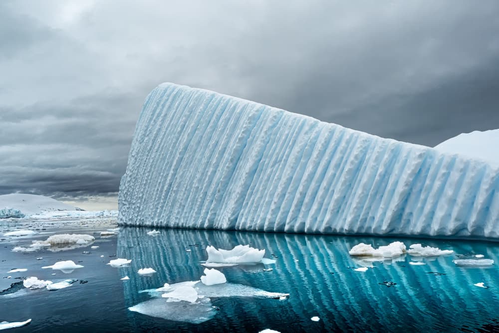 Textured Iceberg Reflection by Michel Groleau — canvas wall art