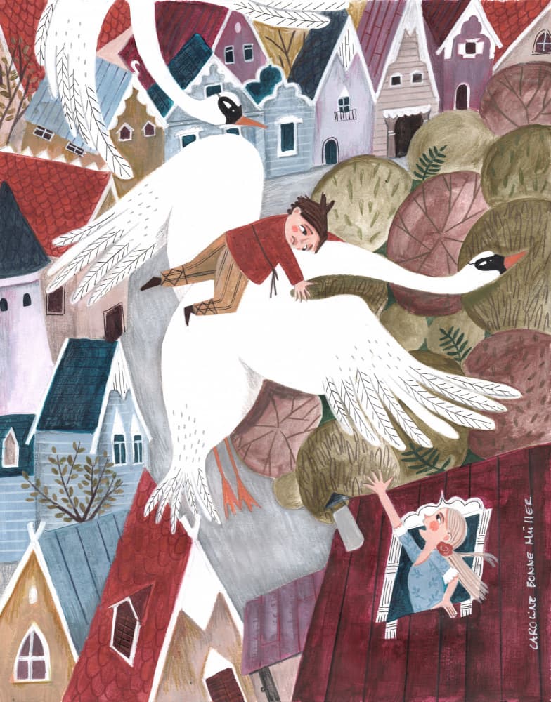 The magical wild geese by Caroline Bonne Müller — canvas wall art
