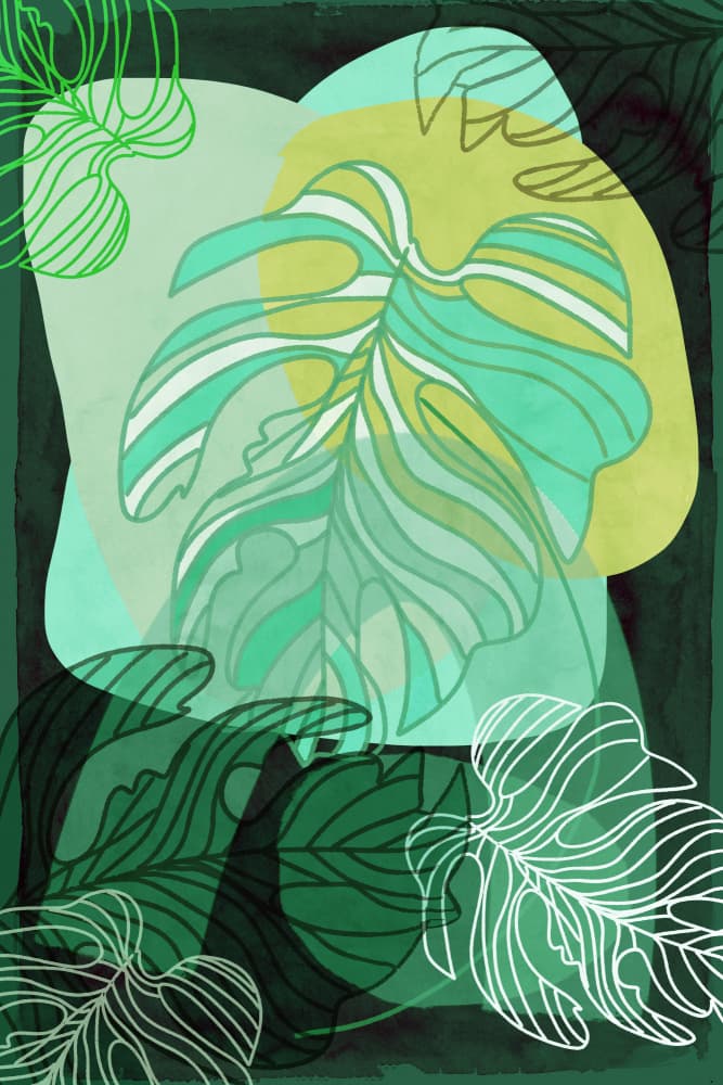 Green Organic Monstera