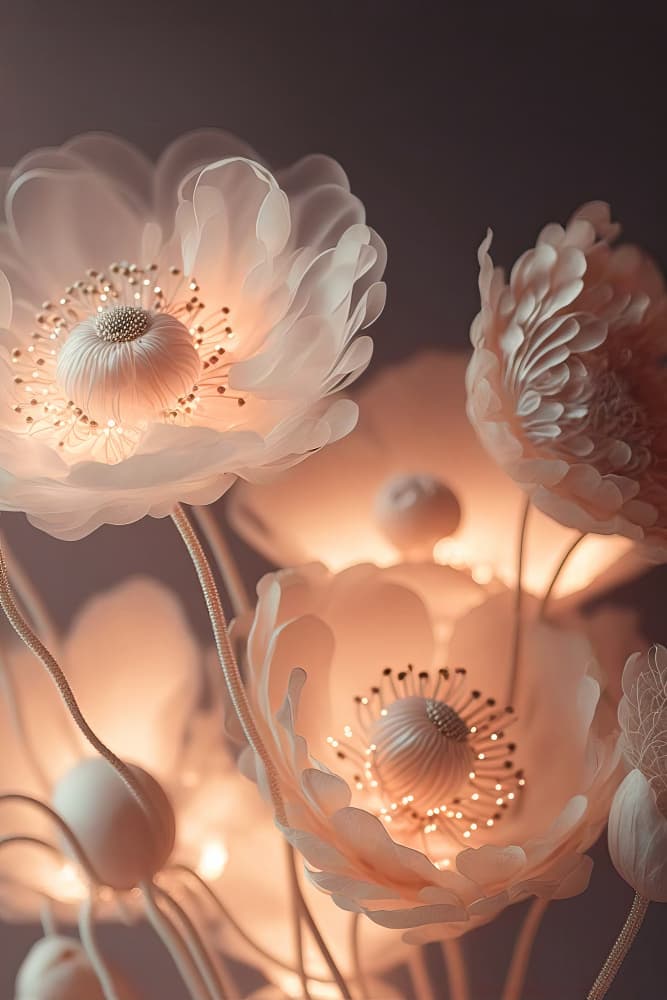 Luminous Blossoms by Treechild — canvas wall art