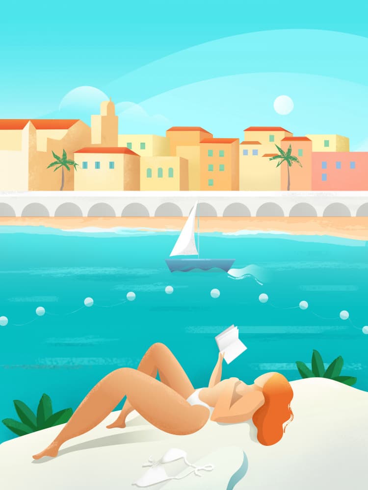Cote D'azur by Petra Lizde — canvas wall art