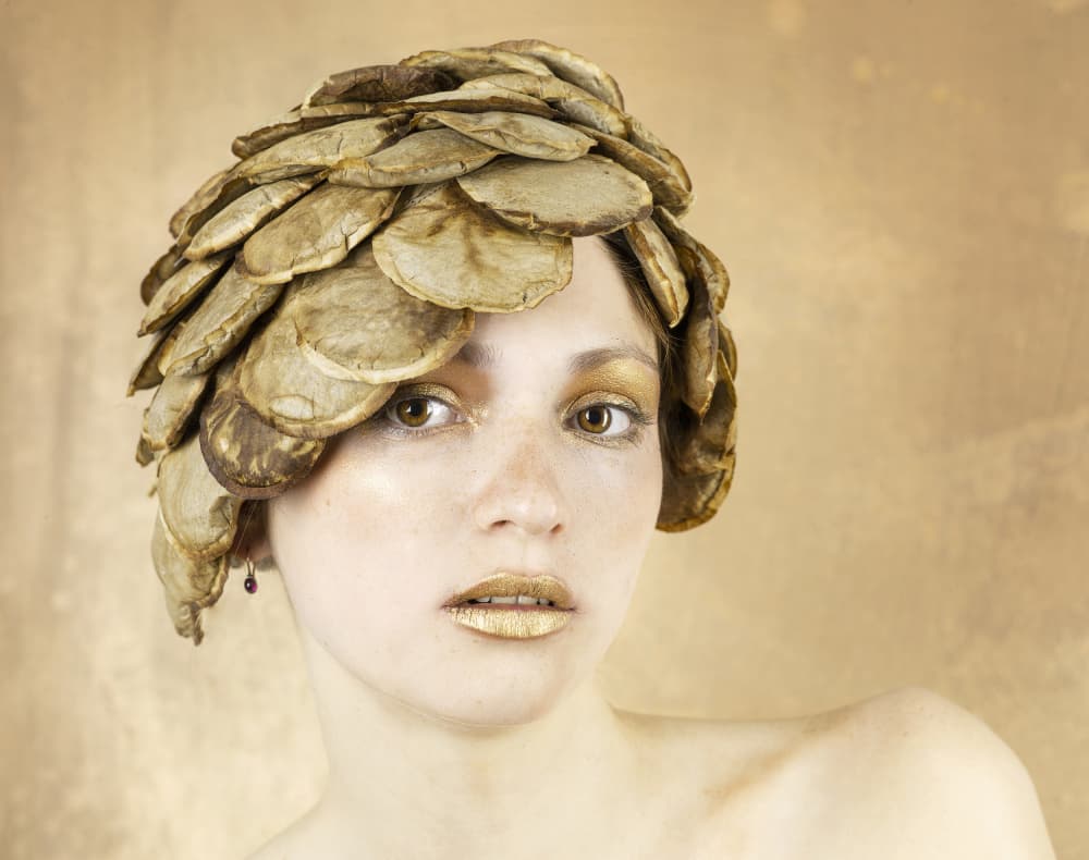 Golden Scales Portrait by Michael Allmaier — canvas wall art
