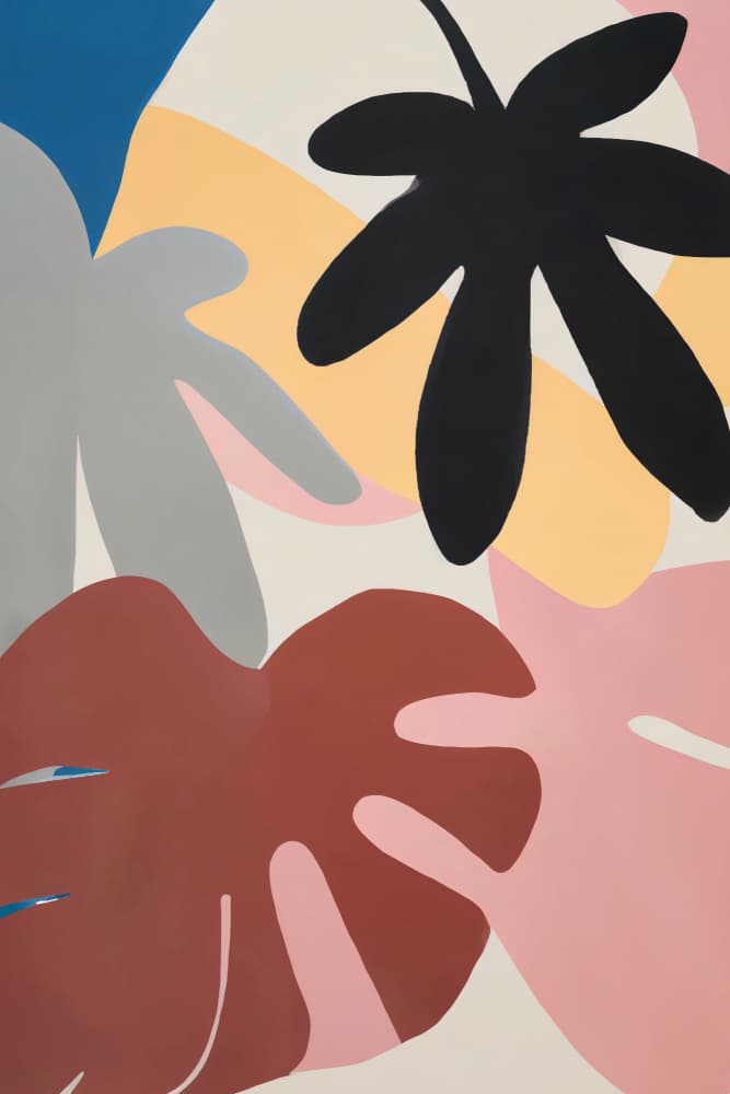 Modern Tropical Leaves by Merel Takken — canvas wall art