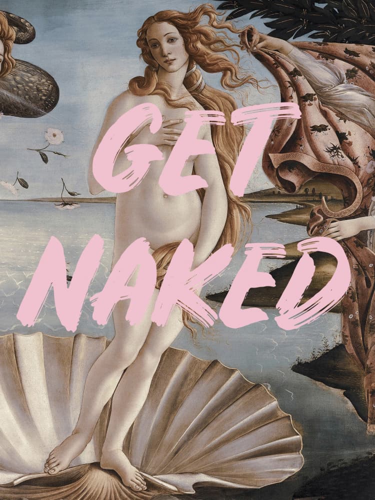 Pink Get Naked Venus by Talitha McQueen — canvas wall art