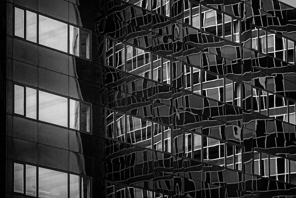 Abstract Building Reflections by Henk van Maastricht — canvas wall art