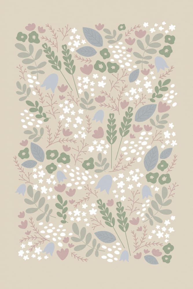 Delicate Garden Sprigs by EMELIEmaria — canvas wall art