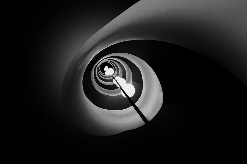 Hypnotic Spiral Staircase by Wilma Wijers Smeets — canvas wall art