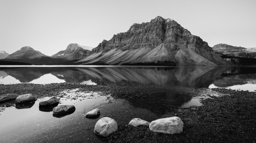 Majestic Mountain Lake Reflections by Craig Harding — canvas wall art