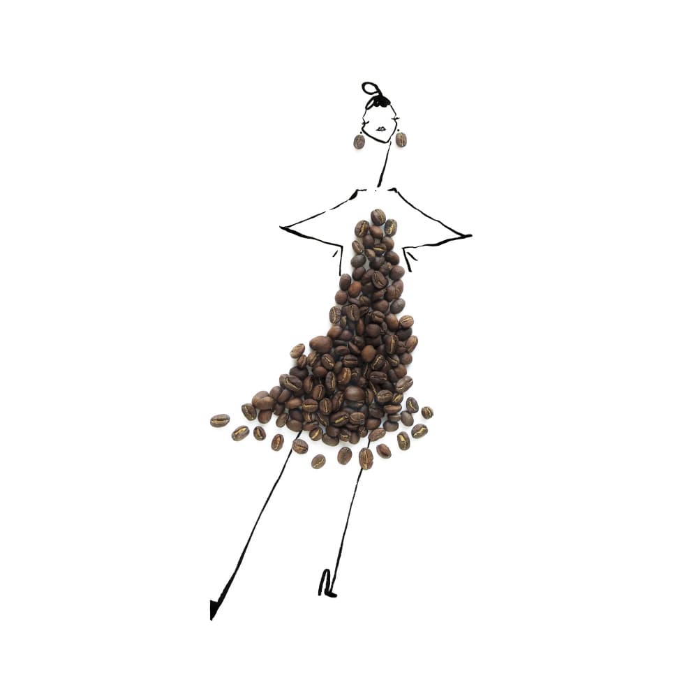 Elegant Coffee Dress by Gretchen Roehrs — canvas wall art