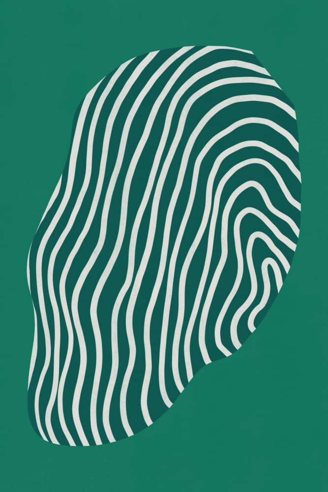 Fluid Emerald Pattern by Little Dean — canvas wall art