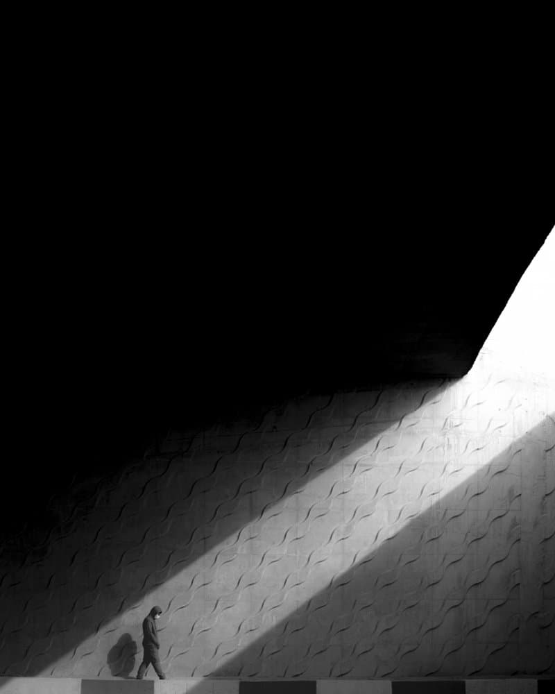 Man in Diagonal Light by alizolghadri93 — canvas wall art