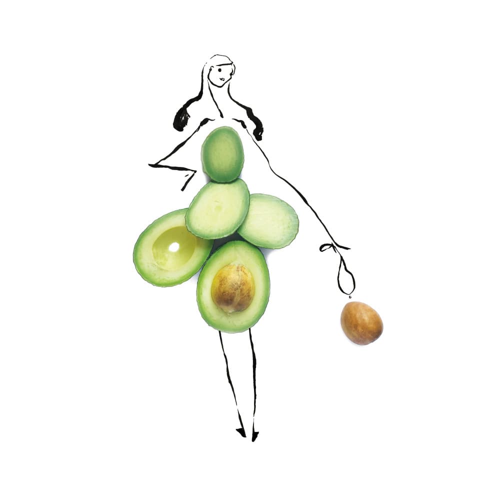 Avocado Fashion Woman by Gretchen Roehrs — canvas wall art