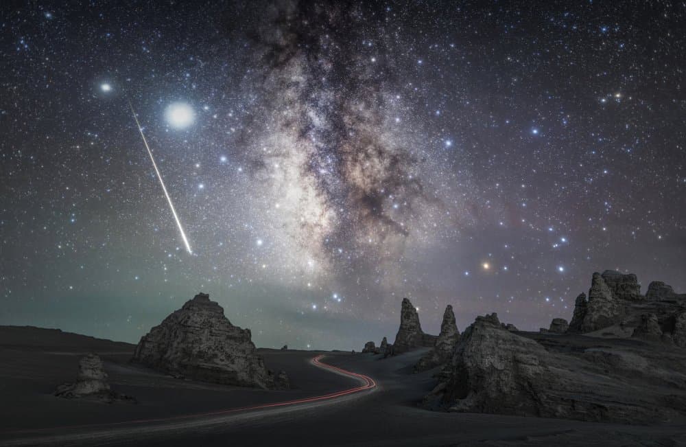 Milky Way Shooting Star by Ran Shen — canvas wall art