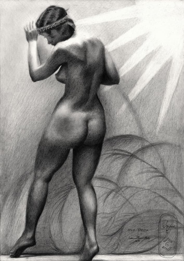 Contemplative Nude Figure