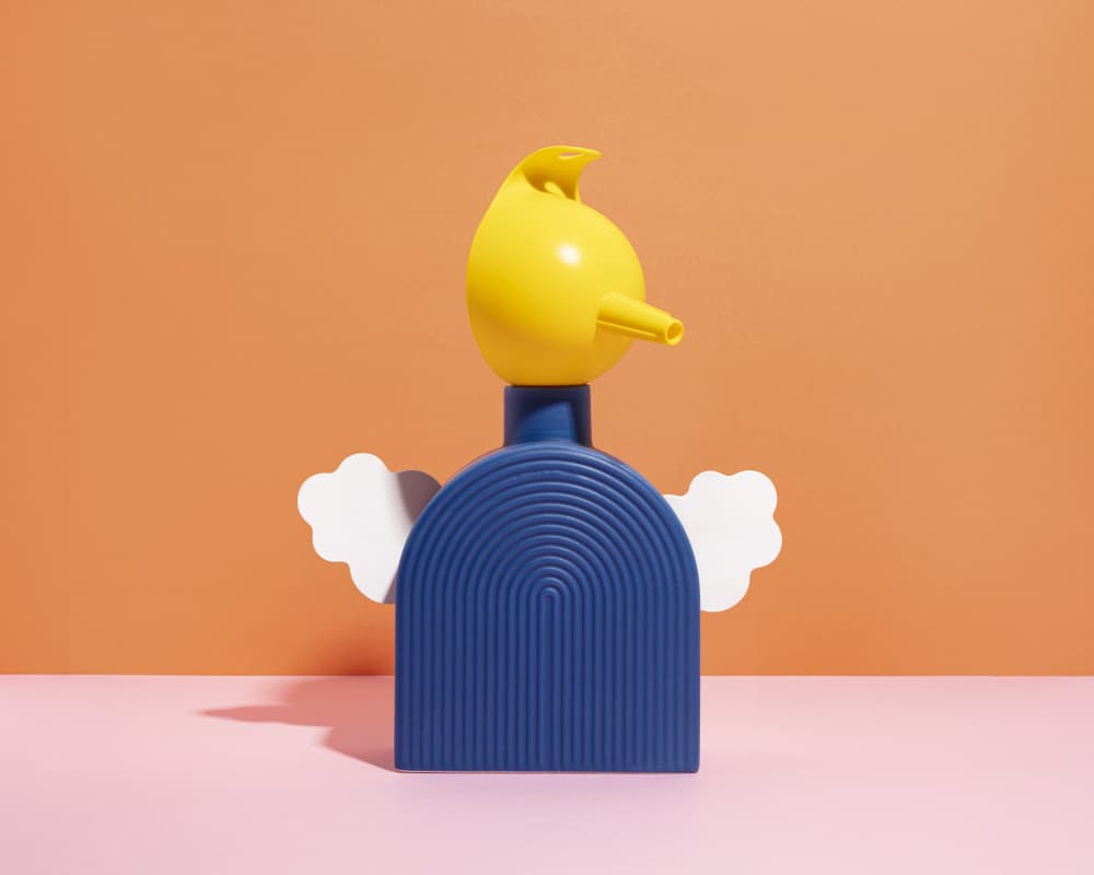 Colorful Abstract Bird by Julia Ramiro — canvas wall art