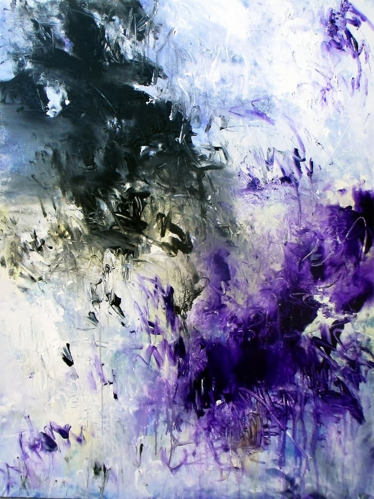 Abstract Violet Energy by Ron Halfant — canvas wall art