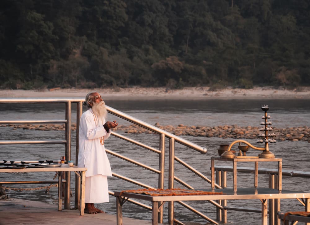 Sadhu River Prayer by Piera Polo — canvas wall art