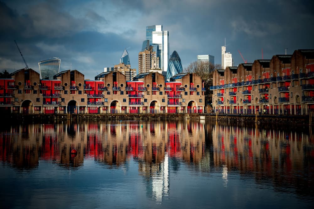 Dramatic London Skyline Reflections by Chris Hamilton — canvas wall art