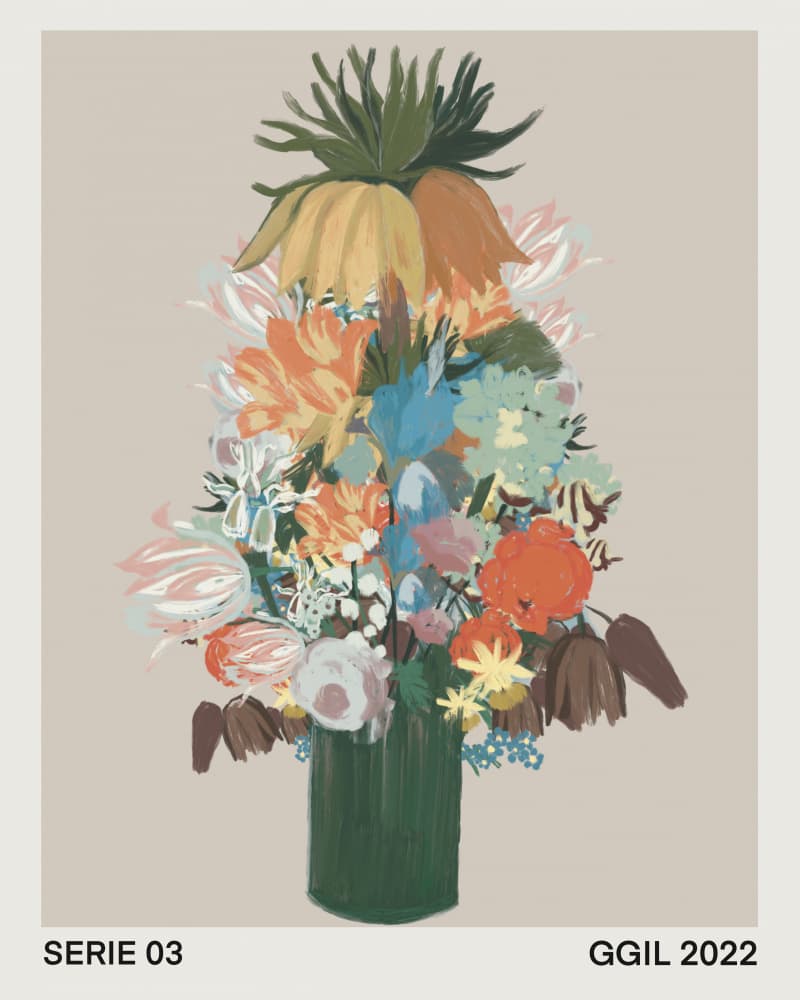 Vibrant Floral Bouquet by GIovanna Gil Alves — canvas wall art