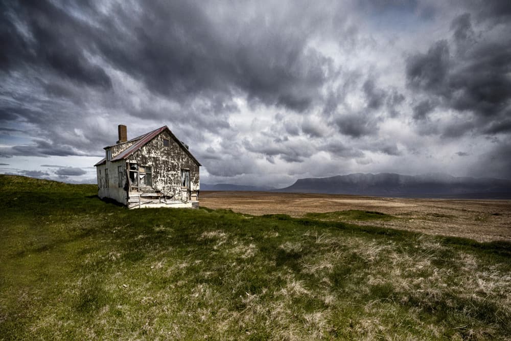Abandoned House Stormy Landscape by Þorsteinn H. Ingibergsson — canvas wall art