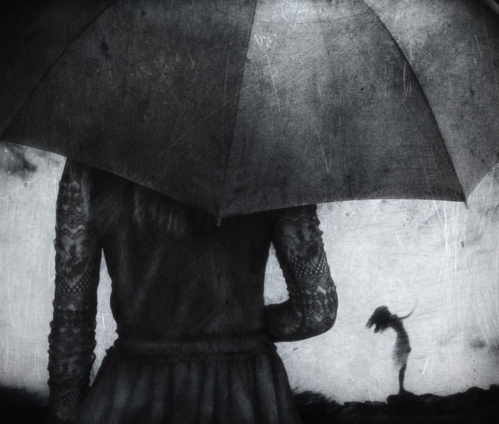 Solitary Under Umbrella by Hari Sulistiawan — canvas wall art
