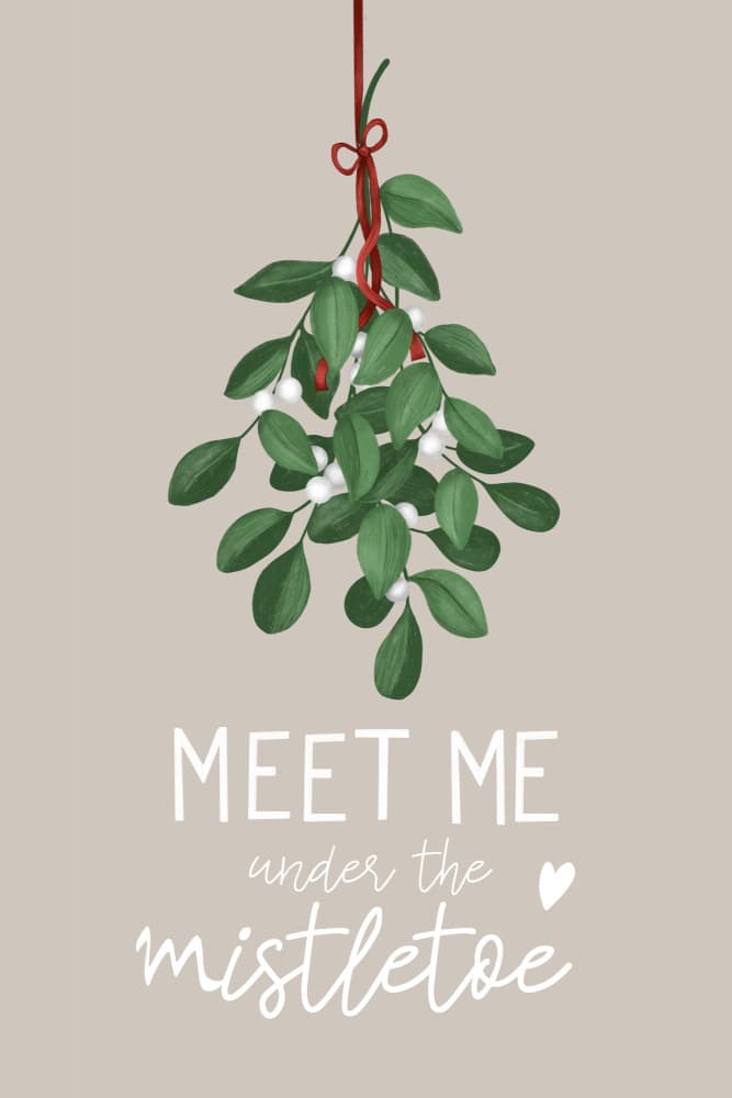 Meet Me Under Mistletoe by EMELIEmaria — canvas wall art