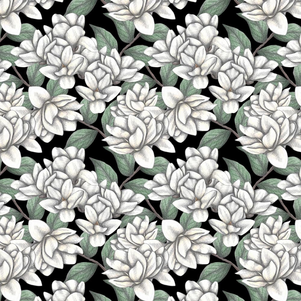 Elegant White Floral Pattern by Cecilia Battaini — canvas wall art