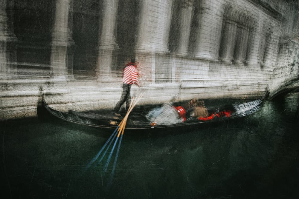 Dreamy Venice Gondola Ride by Damijan Sedevcic — canvas wall art