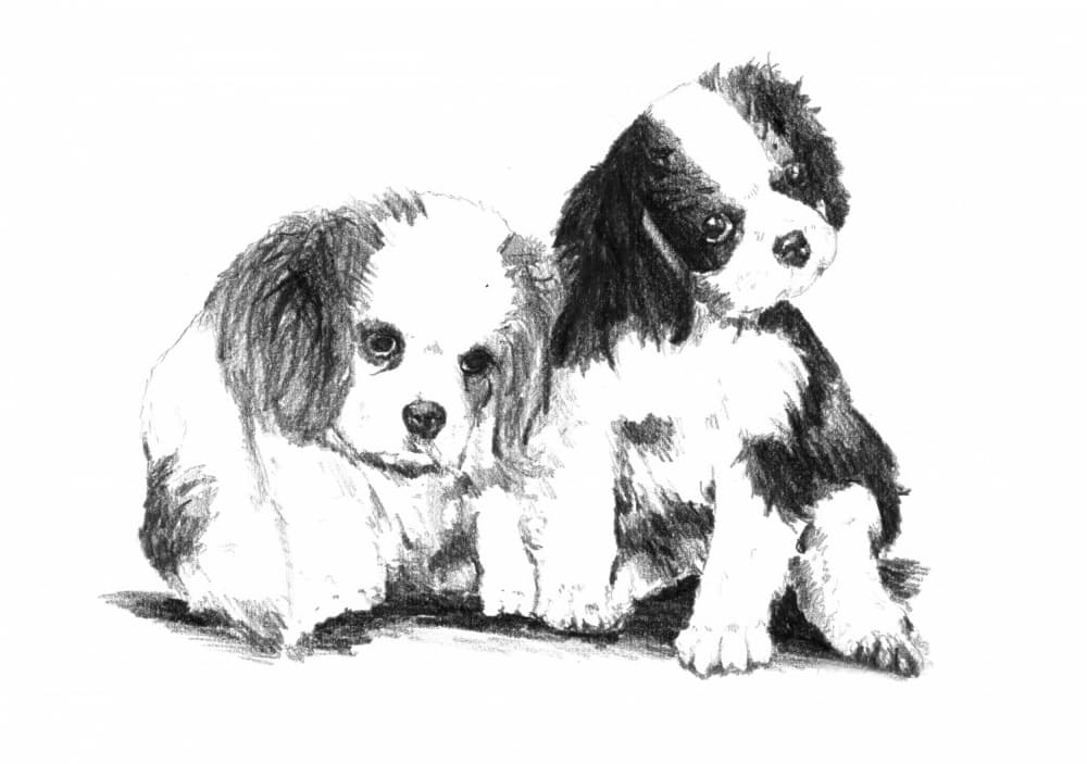 Cavalier Puppy Companions by Kulik — canvas wall art