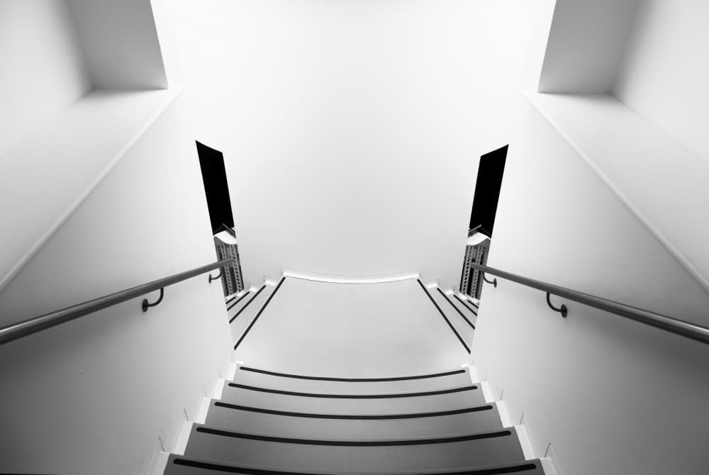 Geometric Staircase Upward by Eric Mattheyses — canvas wall art