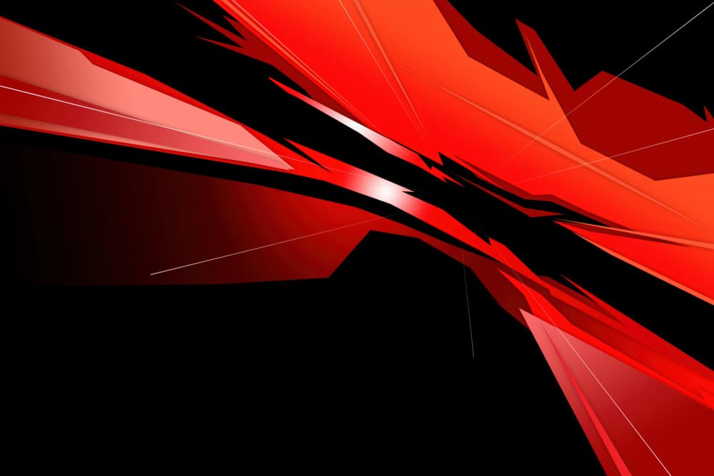 Dynamic Red Geometry by Rafal Kulik — canvas wall art