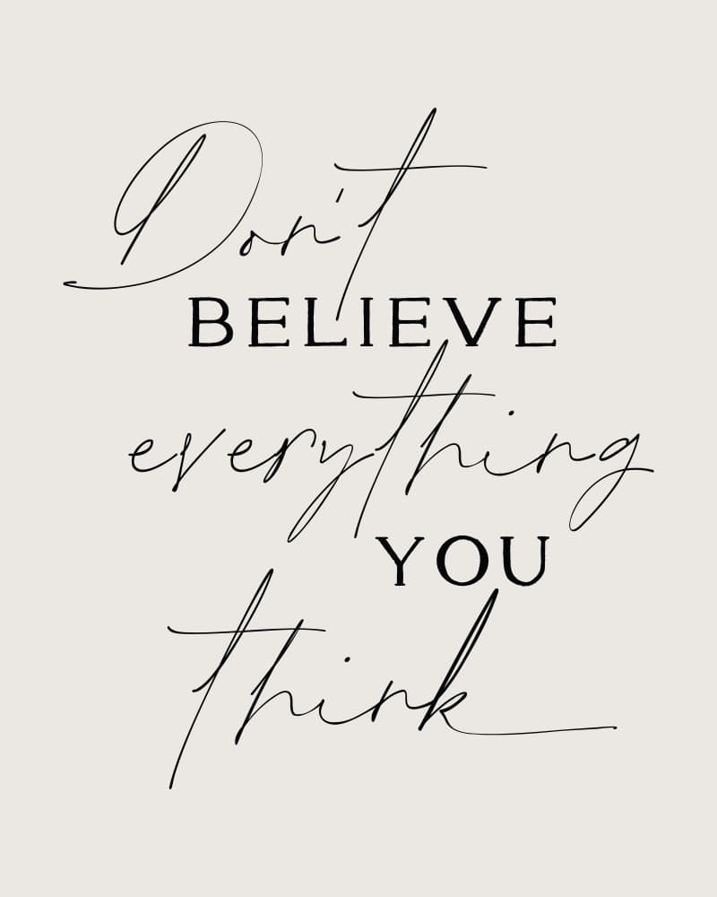 Mindful Thinking Quote by KsanaKalpa — canvas wall art