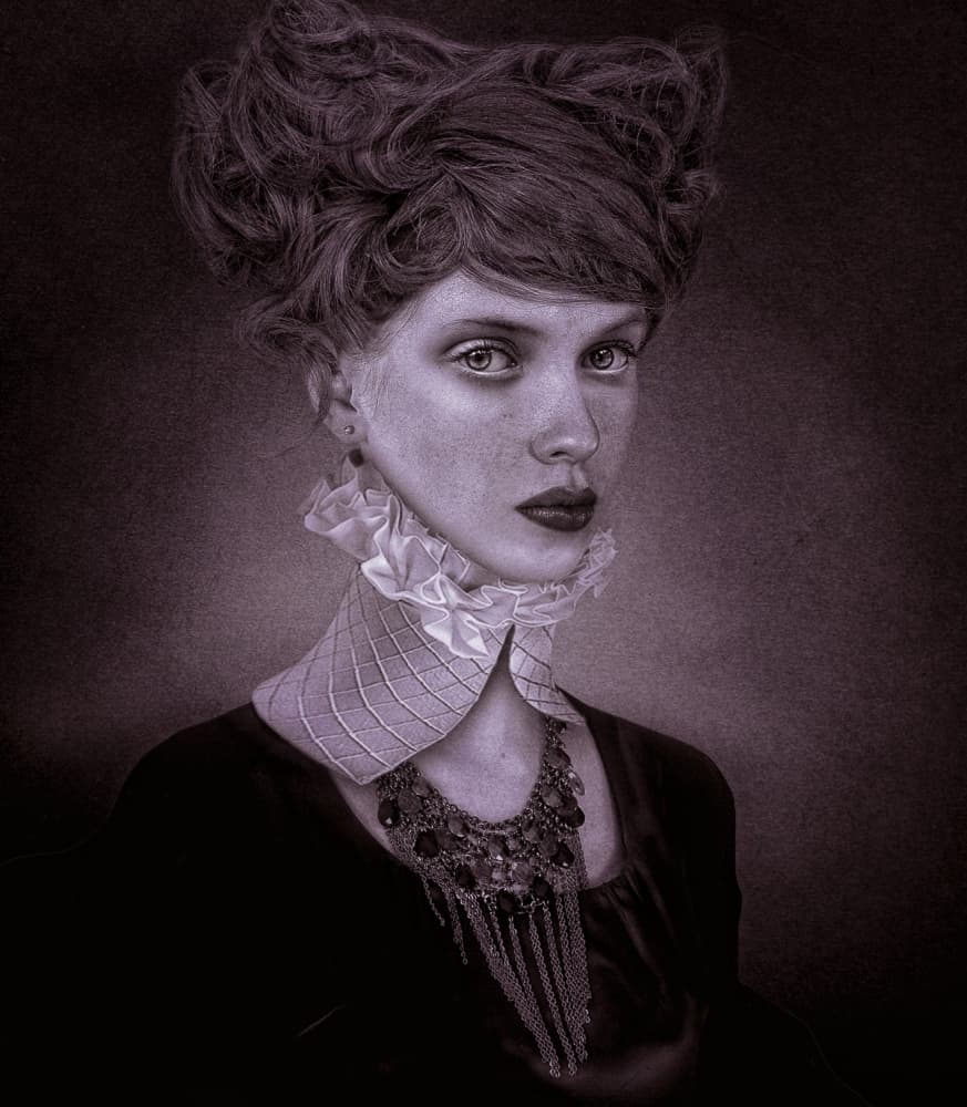 Gothic Elegance Portrait by Svetlana Melik-Nubarova — canvas wall art
