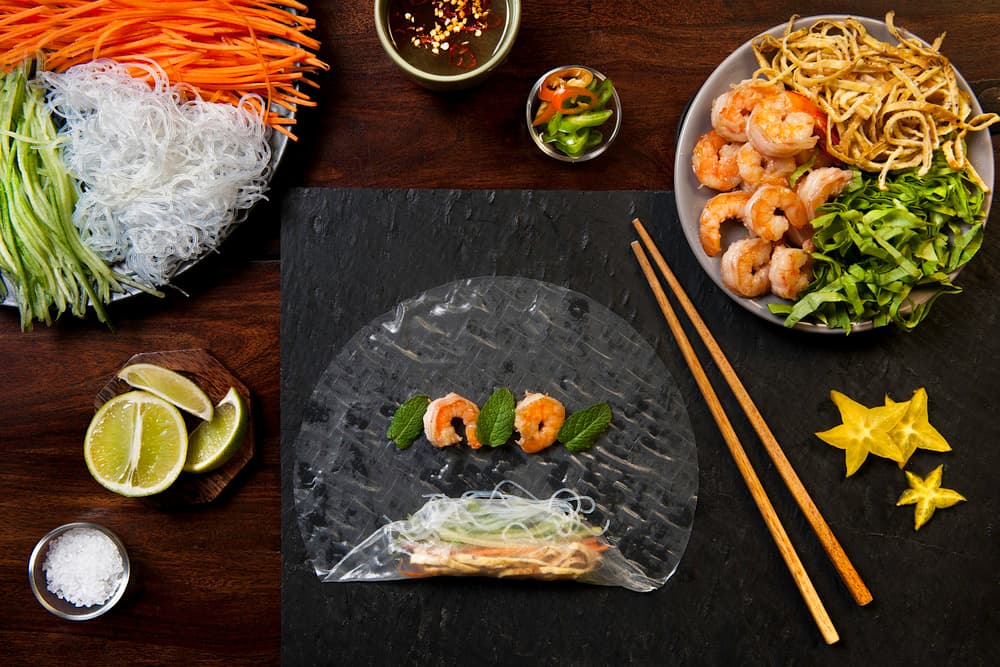 Fresh Spring Roll Scene by Diana Popescu — canvas wall art