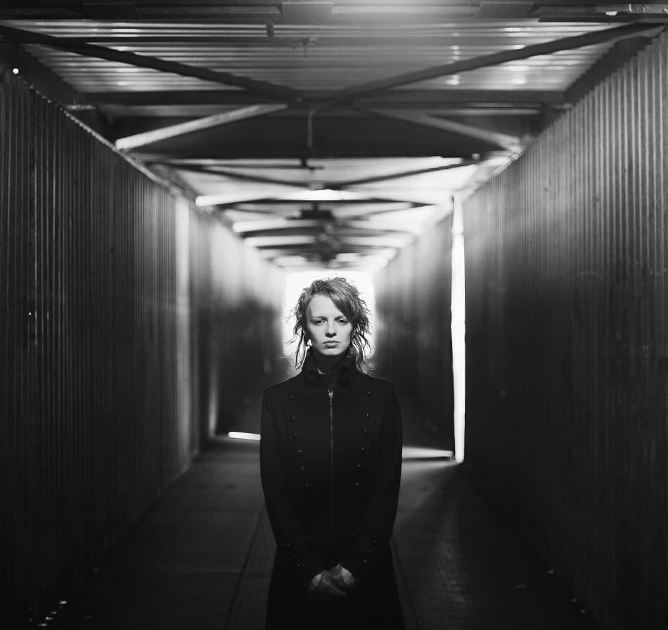 Woman In Dark Tunnel by Tatiana Koshutina — canvas wall art