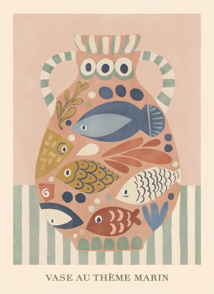 Ocean Fish Vase by Las3curiosas — canvas wall art