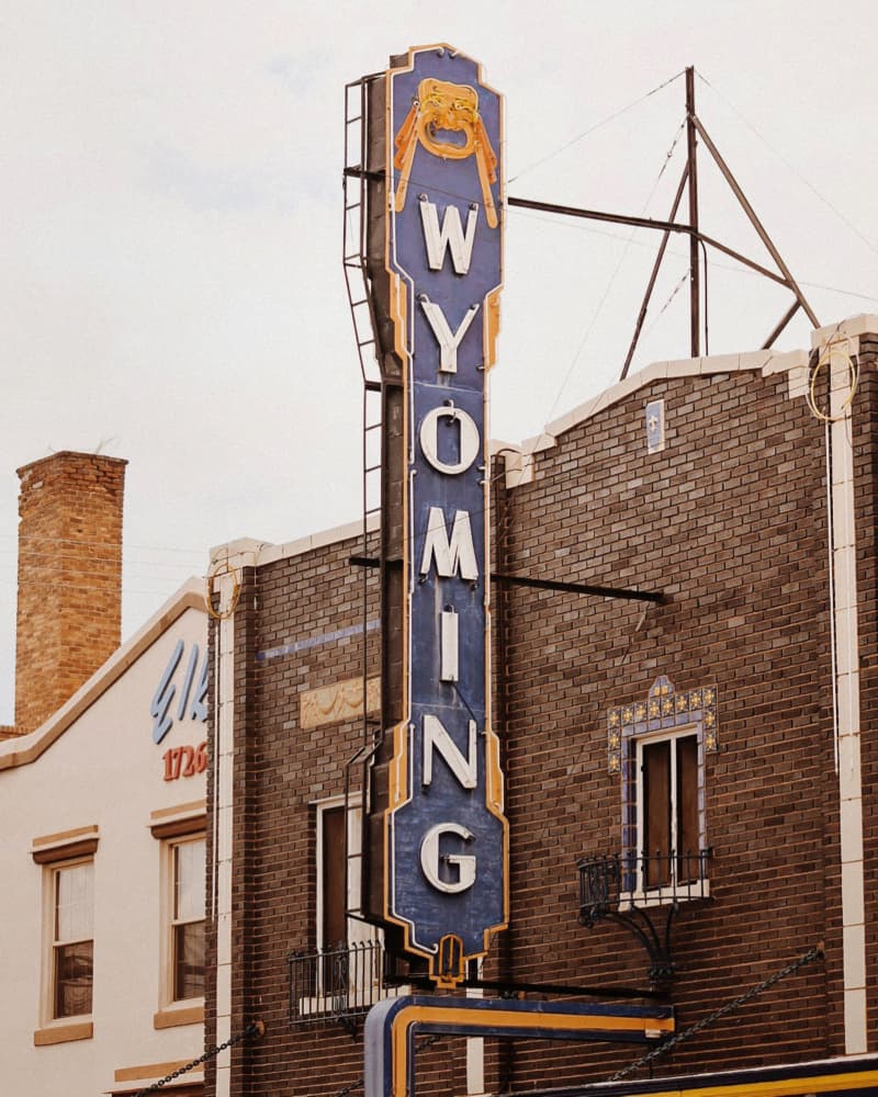 Classic Wyoming Sign by Del Mundo Imagery — canvas wall art