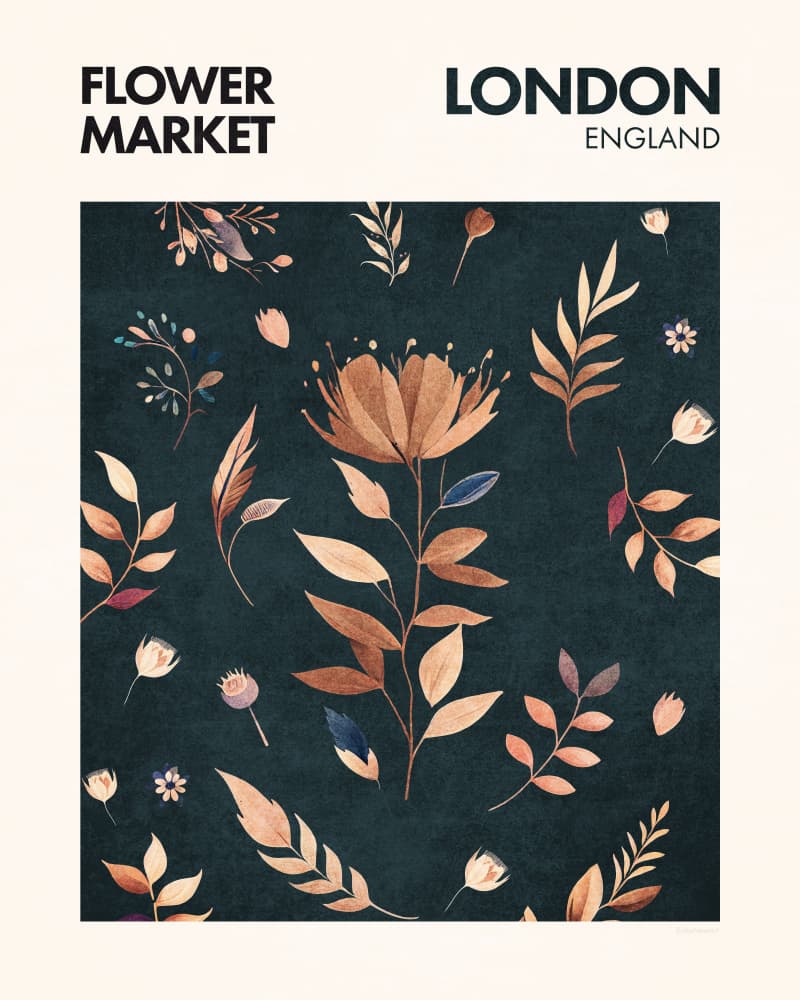 Petals in London by Emel Tunaboylu — canvas wall art