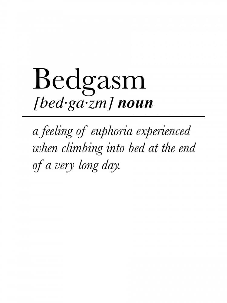 Bedgasm Funny Dictionary Word by Ninola Design — canvas wall art