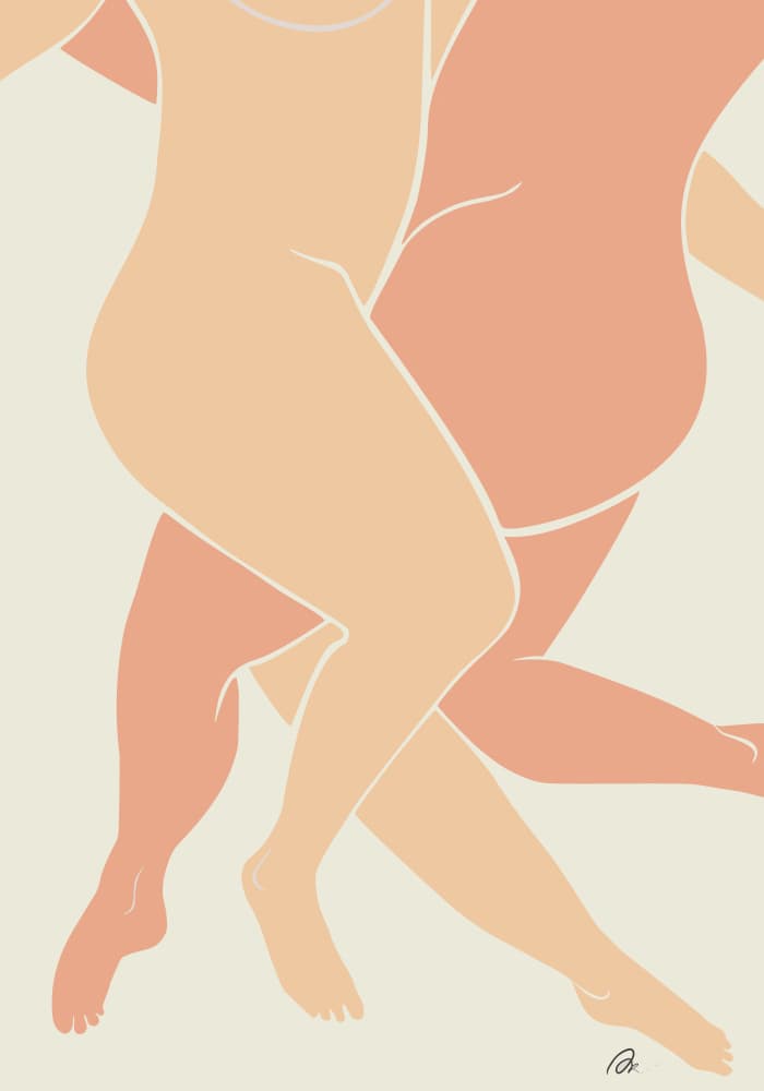 Intertwined Bodies Embrace by Pictufy Studio II — canvas wall art