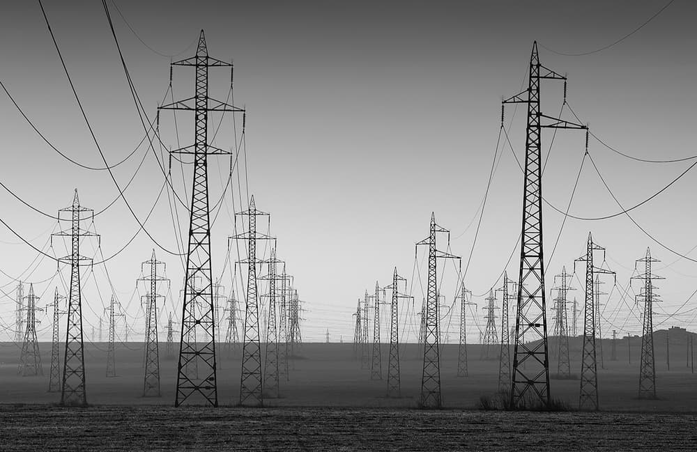 Electric Towers Landscape by Zhecho Planinski — canvas wall art