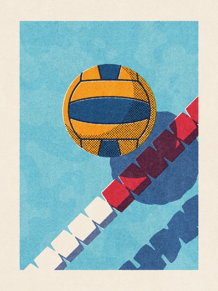 Water Polo Ball by Daniel Coulmann — canvas wall art