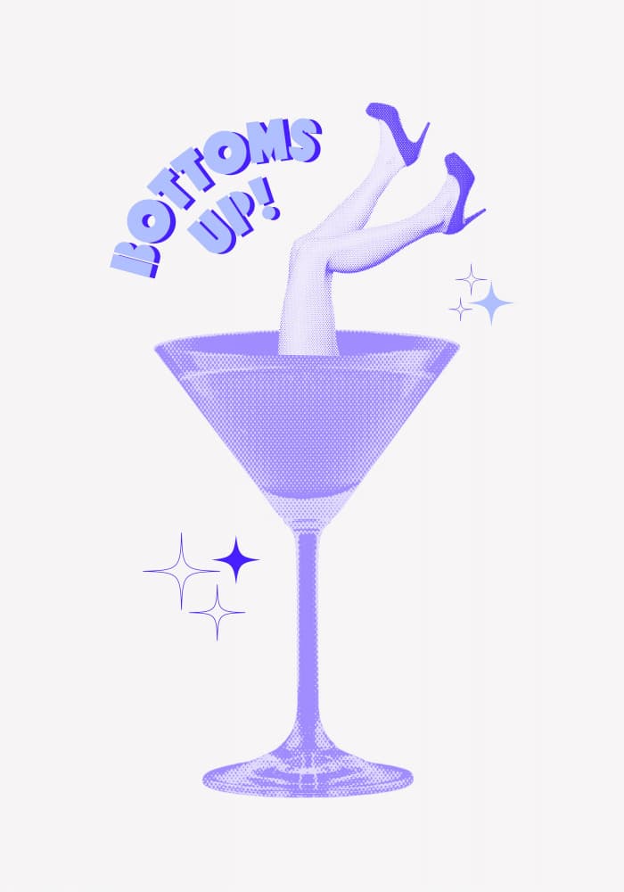 Cocktail Glam Dive by Athene Fritsch — canvas wall art