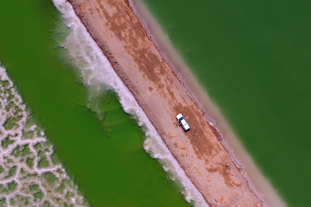 Vibrant Salt Lake Drive by Eyal Amer — canvas wall art