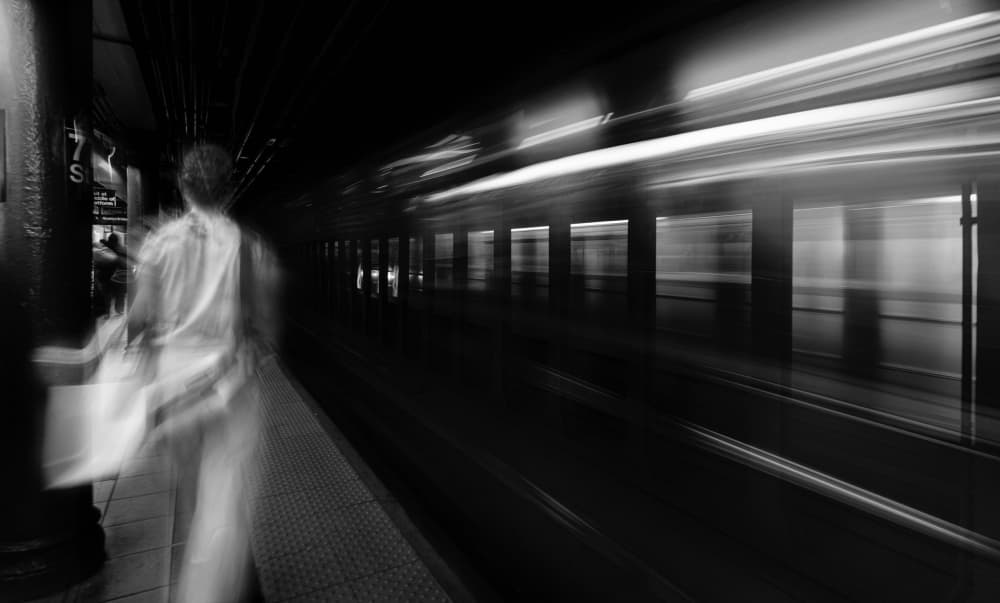 Subway Motion Blur by Aidong Ning — canvas wall art